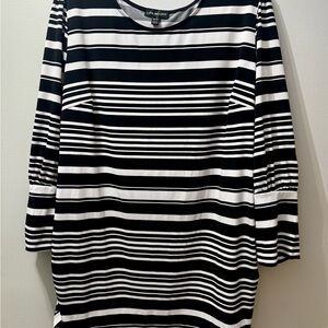 Lane Bryant Black and White Striped Blouse, Women's Size 18/20